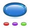 Set of colored 3d buttons. Icons for web.