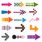 Set of colored arrow icons
