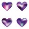 Set of colored backgrounds hearts