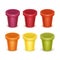 Set of Colored Blank Food Plastic Container For Dessert Yogurt