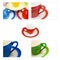 Set of colored coffee/tea cups