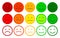 Set colored emoticons, cartoon emoticons - for stock