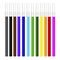 Set of colored markers or pencils. Drawing of colorful felt-tip pens on a white background. Vector image