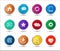 Set of colored navigation web icons