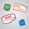 Set of colored rectangle stickers