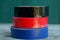 A set of colored rolls of electrical tape