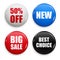 Set colored sale badges