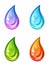 Set of colored shiny drops