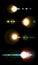 A set of colored solar lens flare a translucent special design of the light effect. A vector blur in the light of