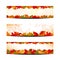 Set of Colorful Autumn Leaves Banner