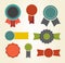 Set of Colorful Badges Icon Vector Illustration