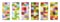 Set of colorful blurred banners, motley background