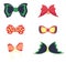 Set with Colorful Bowties