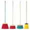 Set of colorful brooms  isolated on a white background.