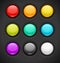 Set of Colorful Buttons