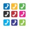 Set colorful call phone icon for smart phone application and web icon