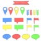 Set of colorful cartoon pointers