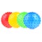 A set of colorful children's rubber balls. Lots of colored balls isolated on a white background. Children's toys