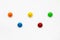 Set of colorful chocolate balls icons