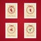 Set of colorful Christmas Postage stamps