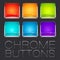 Set of Colorful Chrome Buttons