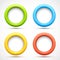 Set of colorful circle banners