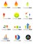 Set of colorful company logos