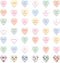 Set of Colorful Conversation Hearts, Vector