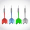 Set of colorful darts. illustration design