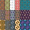 Set of colorful fabric patterns