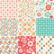 Set of colorful floral pattern