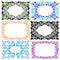 Set colorful frames,white background, hand drawn, design banners,copy space