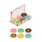 Set of colorful glazed donuts