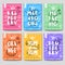 Set colorful good food posters