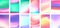 Set of colorful hologram banner. Abstract holographic wavy gradient mesh color backgrounds