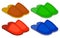 Set of colorful house slippers. Flat design vector illustration
