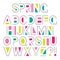 Set of colorful letters. Vector graphic alphabet symbols