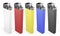 Set of colorful lighters