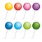 Set of colorful lollipops