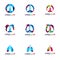 Set of Colorful Lungs Care Logo Concept. Lungs with Colorful Logo Vector. Template Icon Symbol