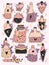 Set of colorful magic cartoon bottles and love potions. Vector illustration