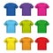 Set of colorful male t-shirts Vector wear printing