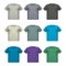 Set of colorful male t-shirts Vector wear printing