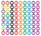 Set of colorful metal chains, vector