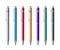 Set of colorful metallic spring ballpoint pens