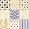 Set of colorful mid century geometric seamless patterns for interior design.