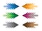 A set of colorful modern arrow pointers for direction