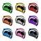 Set of colorful motorcycle helmets