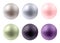 Set of colorful pearls. Jewelry gemstones