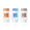 Set colorful plastic bottles for cream soups foams shampoo cosmetic realistic packages collection beauty spa products